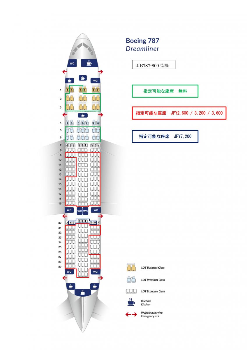 Lotポーランド航空 エコノミークラス事前座席指定手数料を変更 日本橋夢屋